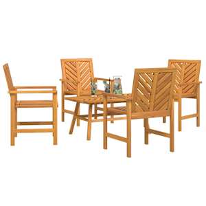 Zahradní lounge set 5 pcs Hnědá Masivní akátové dřevo - obrázek 3