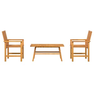 Zahradní lounge set 3 pcs Hnědá Masivní akátové dřevo - obrázek 8
