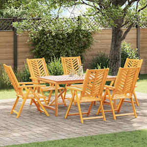 Vrtni Stol 6 pcs Rjava 57 x 72 x 109 cm Masiven les akacije