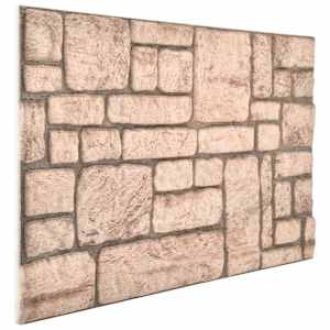 Nástěnné panely 10 pcs Béžová 100 x 50 cm EPS pěna - obrázek 3