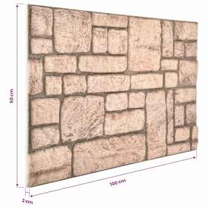 Nástěnné panely 10 pcs Béžová 100 x 50 cm EPS pěna - obrázek 6