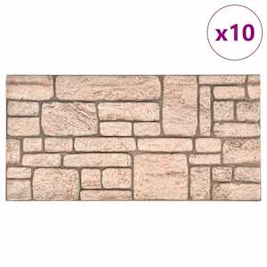 Nástěnné panely 10 pcs Béžová 100 x 50 cm EPS pěna - obrázek 2
