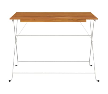 vidaXL kokkupandav bistroolaud, 100x54x71 cm, akaatsiapuit ja teras