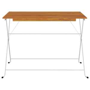 Skládací bistro stůl 100 x 54 x 71 cm masivní akácie a ocel - obrázek 3