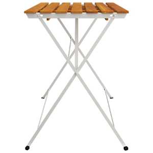 Skládací bistro stůl 100 x 54 x 71 cm masivní akácie a ocel - obrázek 4