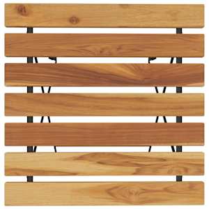 Skládací bistro stůl 55 x 54 x 71 cm masivní teak a ocel - obrázek 5