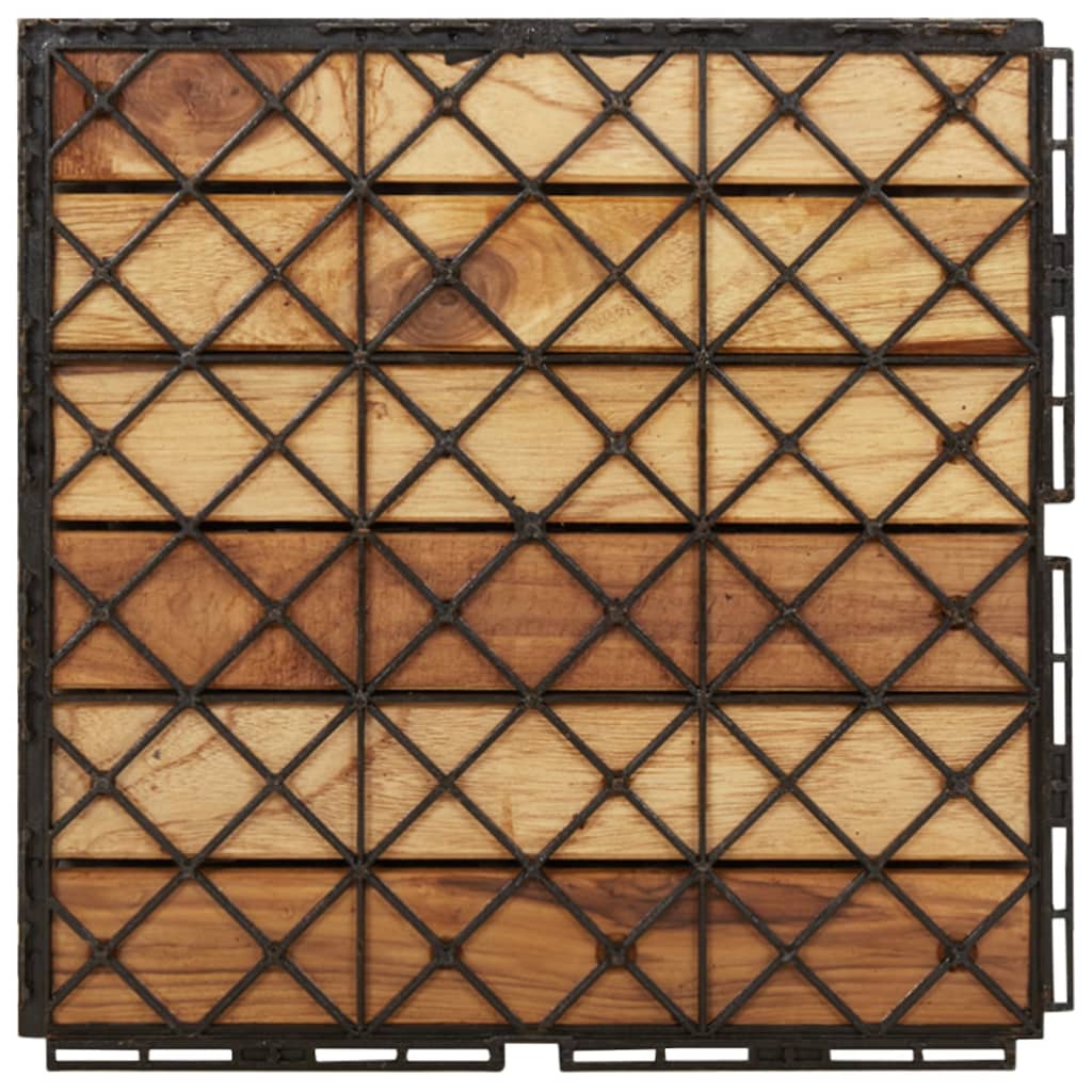 Decking Tiles 10 Pcs 30x30 Cm Solid Wood Teak Vertical Pattern VidaXL 18 width=274