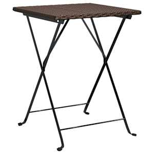 3dílný skládací bistro set hnědý polyratan - obrázek 5