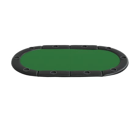 vidaXL 10人用 折りたたみ式ポーカー用テーブルトップ グリーン 