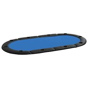 Skládací deska na poker pro 10 hráčů modrá 208 x 106 x 3 cm - obrázek 2
