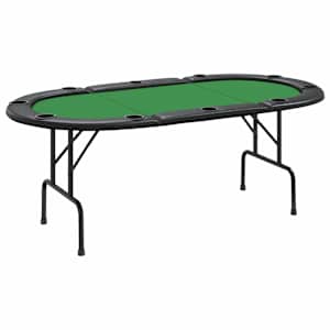 Skládací deska na poker pro 10 hráčů zelená 207 x 106 x 76 cm - obrázek 2