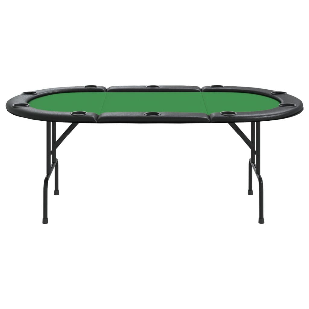 FOR Table de poker pliable 10 joueurs Vert 206x106x75 cm - Qqmora - DRG61222