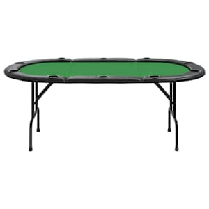 Skládací deska na poker pro 10 hráčů zelená 207 x 106 x 76 cm - obrázek 3