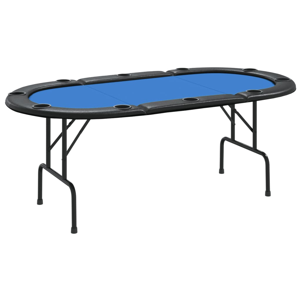 Pokertisch aus Holz und Metall, blau lackiert, 160 cm VidaXL 80407 -  Habitium®