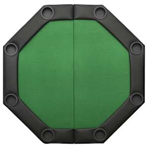 Skládací deska na poker pro 8 hráčů zelená 108 x 108 x 75 cm - obrázek 4