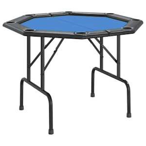 Skládací deska na poker pro 8 hráčů modrá 108 x 108 x 75 cm - obrázek 2