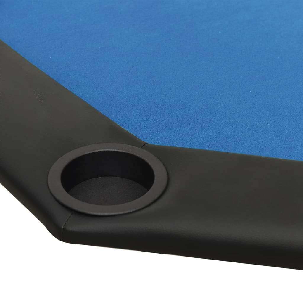  Skladací pokrový stôl pre 8 hráčov modrý 108x108x75 cm