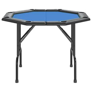 Skládací deska na poker pro 8 hráčů modrá 108 x 108 x 75 cm - obrázek 3