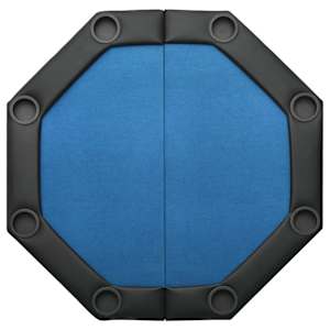 Skládací deska na poker pro 8 hráčů modrá 108 x 108 x 75 cm - obrázek 4