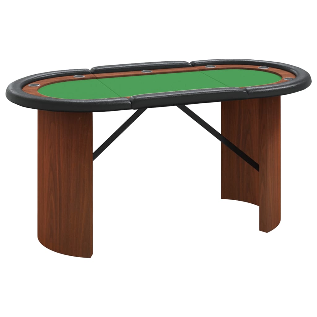 vidaXL Pokerový stůl pro 10 hráčů zelený 160 x 80 x 75 cm