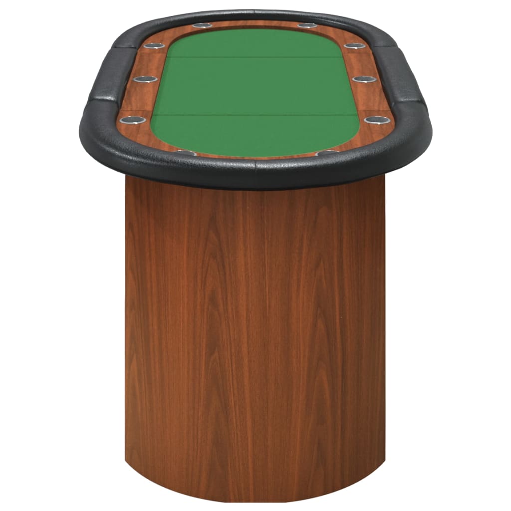 Pokertisch für 10 Spieler 160x80x75cm Casino Poker Tisch Grün/Blau vidaXL