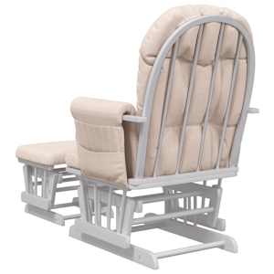 Křeslo glider se stoličkou světle růžové textil - obrázek 5