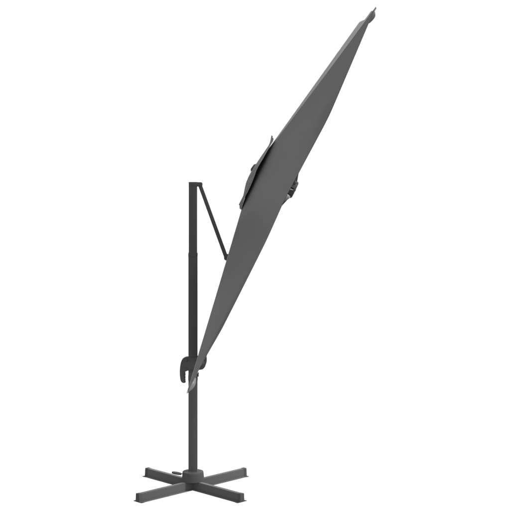 Konzolový slunečník s hliníkovou tyčí antracitový 300 x 300 cm