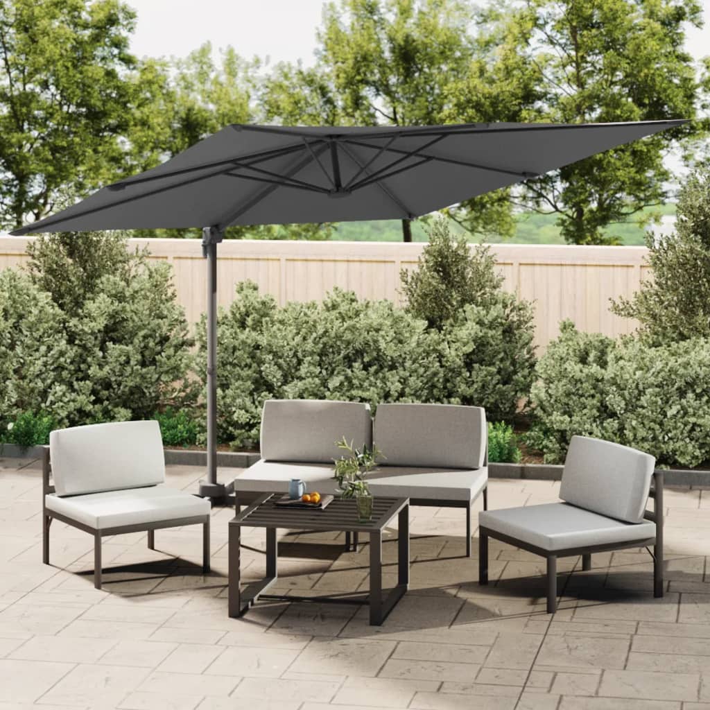 Photos - Parasol VidaXL Cantilever Garden  with Aluminium Pole Anthracite 400x300 cm 