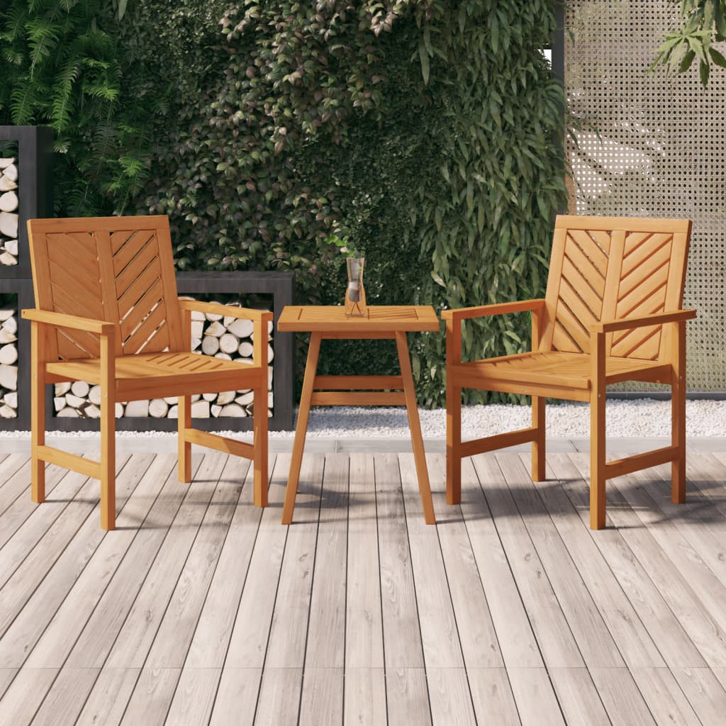 Garden Dining Chairs Brown solid acacia wood Garden Dining Chair vidaXL - Picture 7 of 42