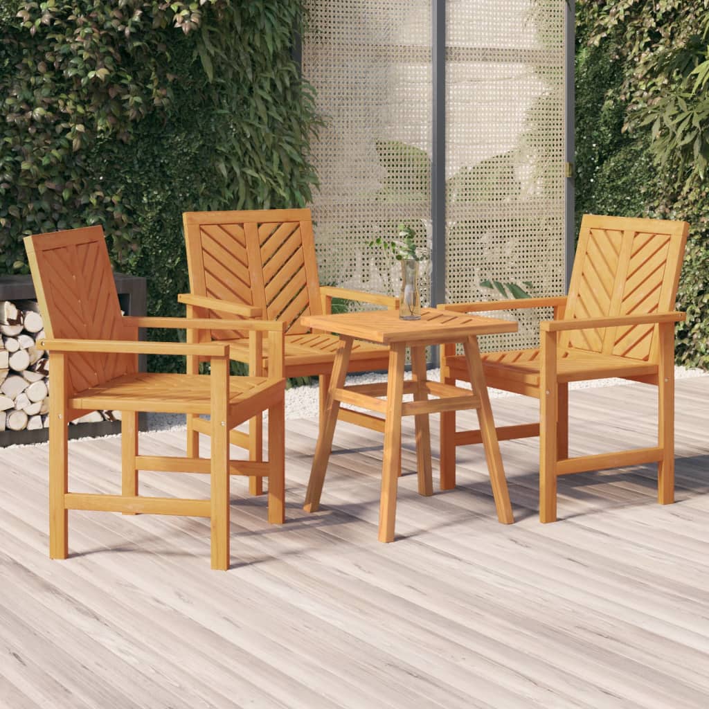 Garden Dining Chairs Brown solid acacia wood Garden Dining Chair vidaXL - Picture 14 of 42