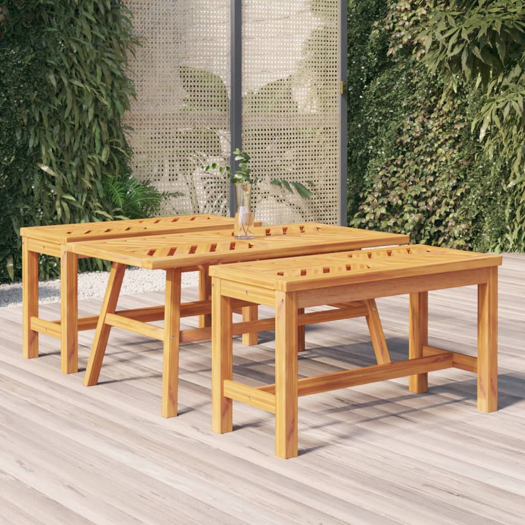 vida XL Couchtisch 100x 50x 45 cm Massivholz Akazie