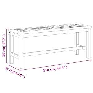 Zahradní lavice 110 cm masivní akáciové dřevo - obrázek 7
