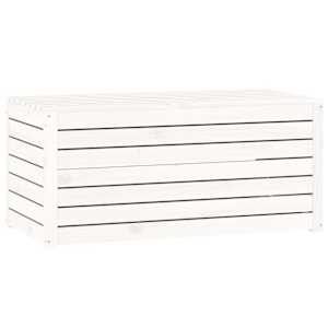Zahradní box bílý 101 x 50,5 x 46,5 cm masivní borové dřevo - obrázek 2