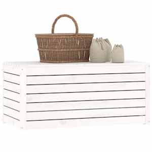 Zahradní box bílý 101 x 50,5 x 46,5 cm masivní borové dřevo - obrázek 4