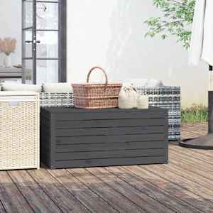 Vrtna škatla siva 101x50,5x46,5 cm trdna borovina