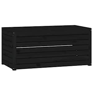 vidaXL aia hoiukast, must, 101 x 50,5 x 46,5 cm, m&auml;nnipuit