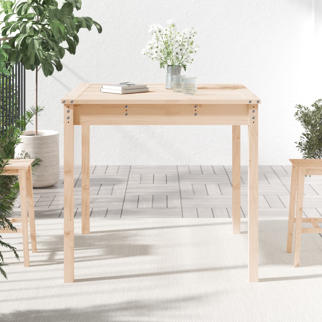 vidaXL Tuintafel 82,5x82,5x76 cm massief grenenhout afbeelding