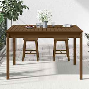 vidaXL Τραπέζι Κήπου Μελί 121 x 82,5 x 76 εκ. από Μασίφ Ξύλο Πεύκου