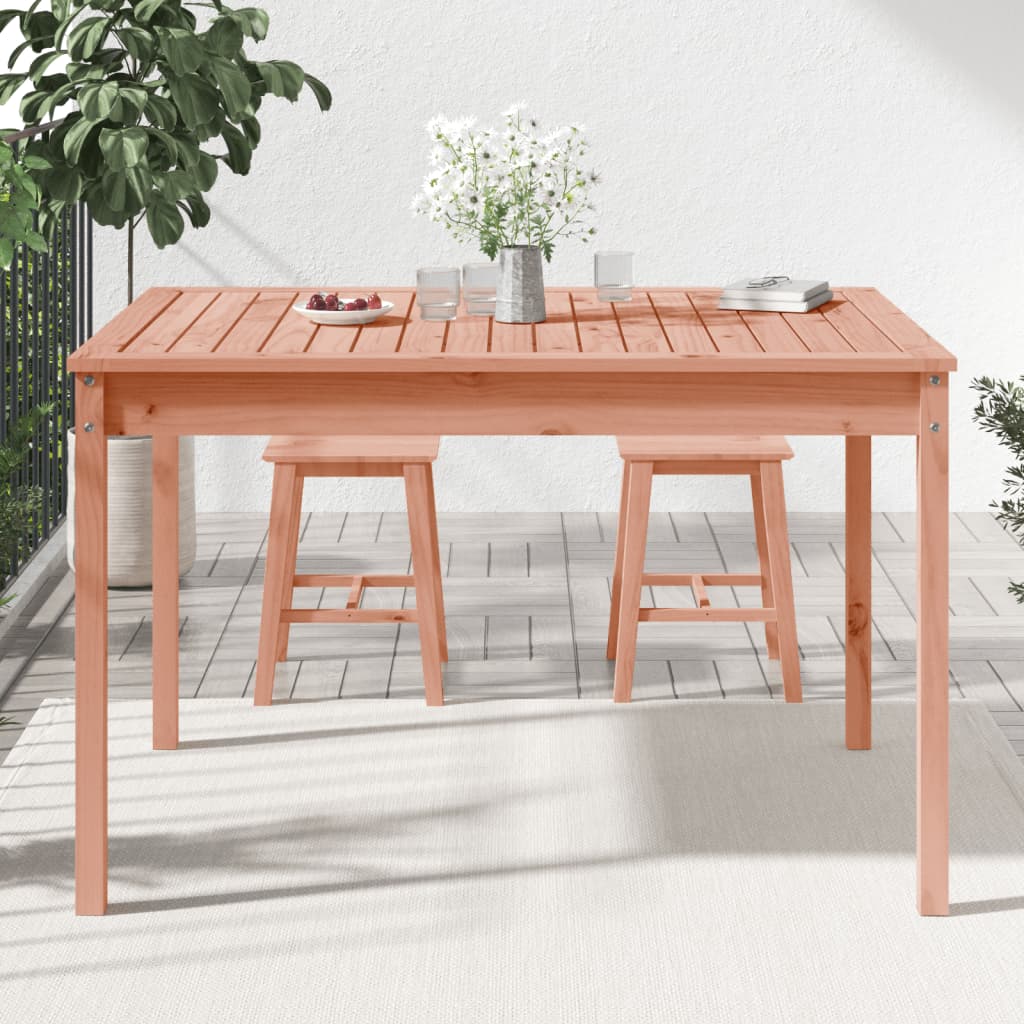 vidaXL Puutarhapöytä 121x82,5x76 cm täysi douglaskuusi