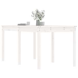 Zahradní stůl bílý 159,5 x 82,5 x 76 cm masivní borové dřevo - obrázek 4