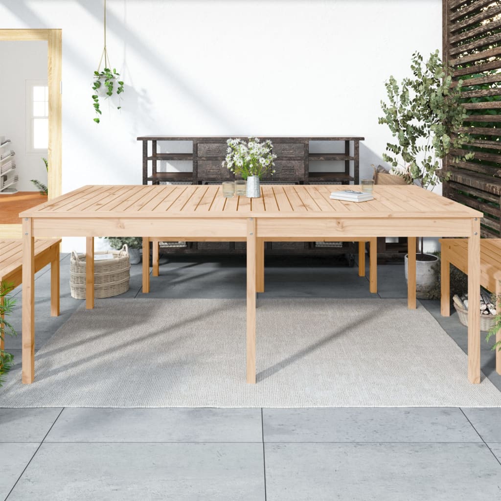 vidaXL Tr&auml;dg&aring;rdsbord 203,5x100x76 cm massiv furu
