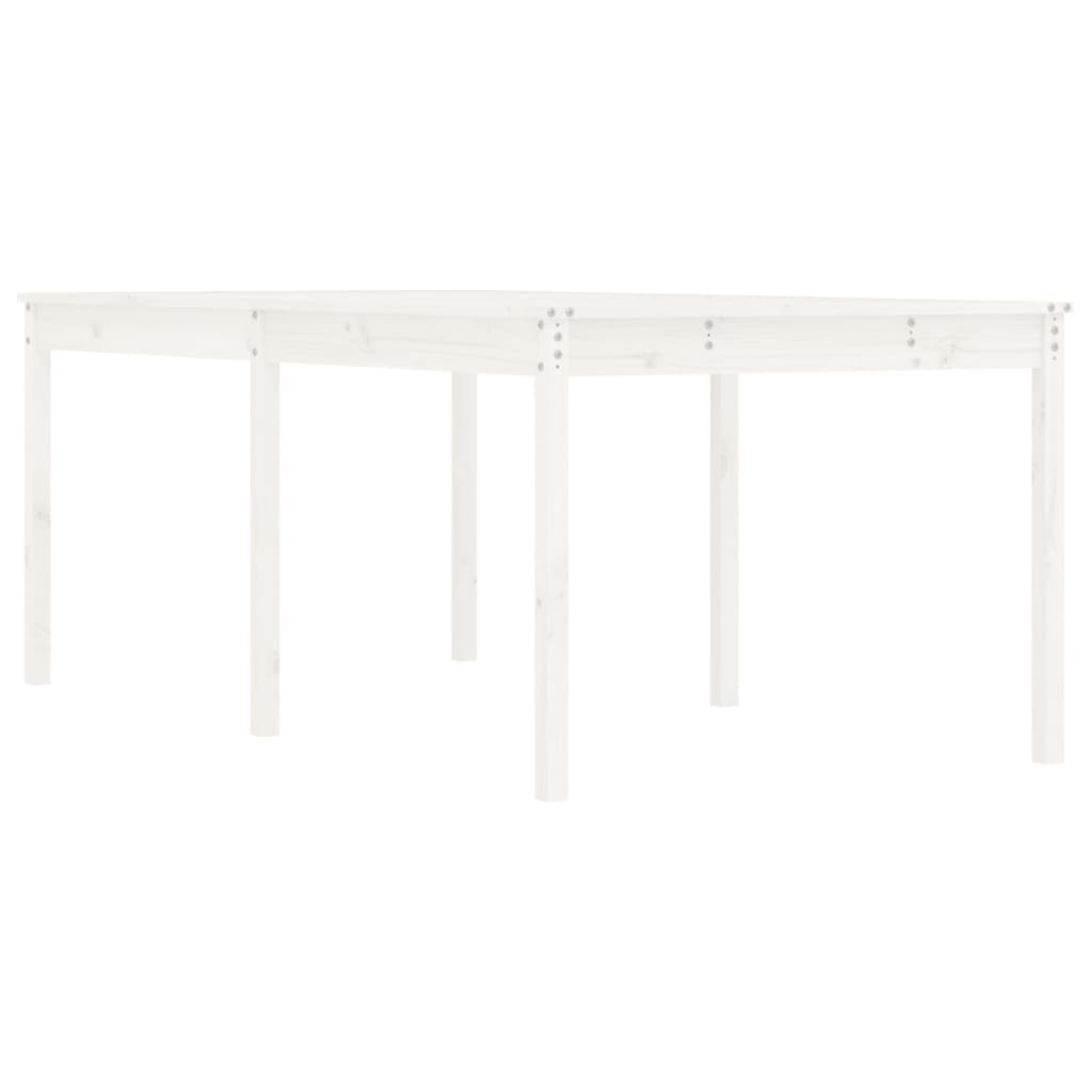 vidaXL Zahradní stůl bílý 203,5 x 100 x 76 cm masivní borové dřevo