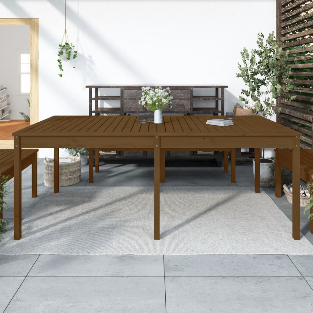 vida XL Gartentisch Honigbraun 203,5x 100x 76 cm Massivholz Kiefer