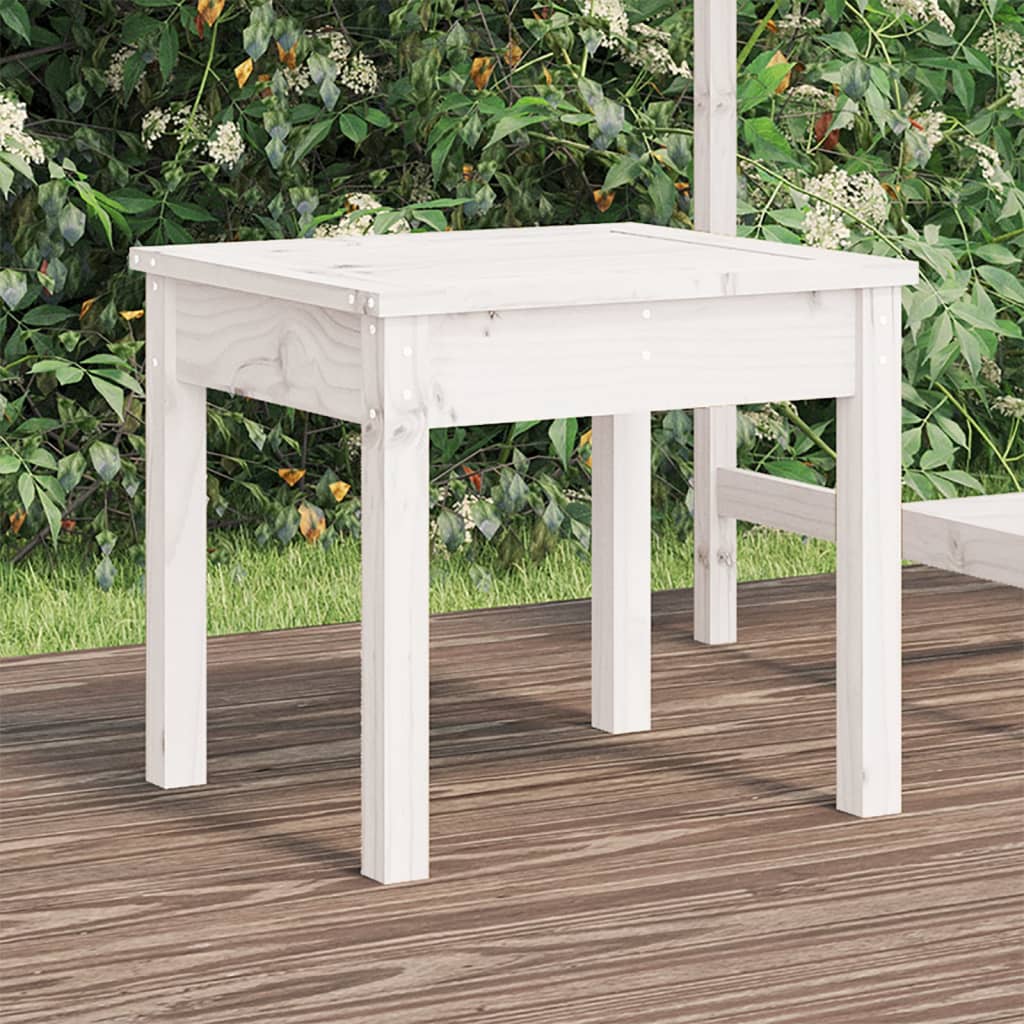 vida XL Gartenbank Weiß 50x 44x 45 cm Massivholz Kiefer