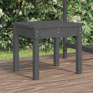 Vrtna klop siva 50x44x45 cm trdna borovina