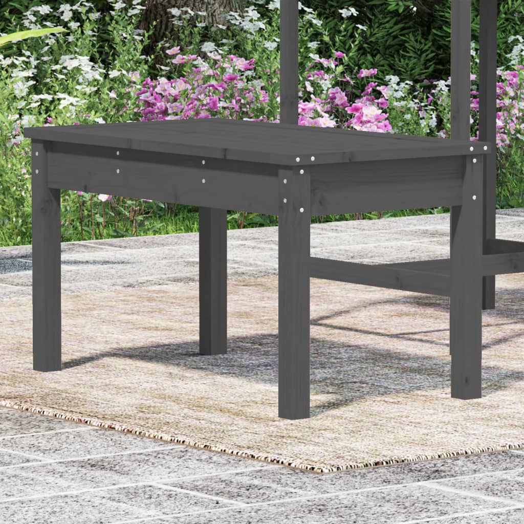 vidaXL Tuinbank 80x44x45 cm massief grenenhout grijs afbeelding