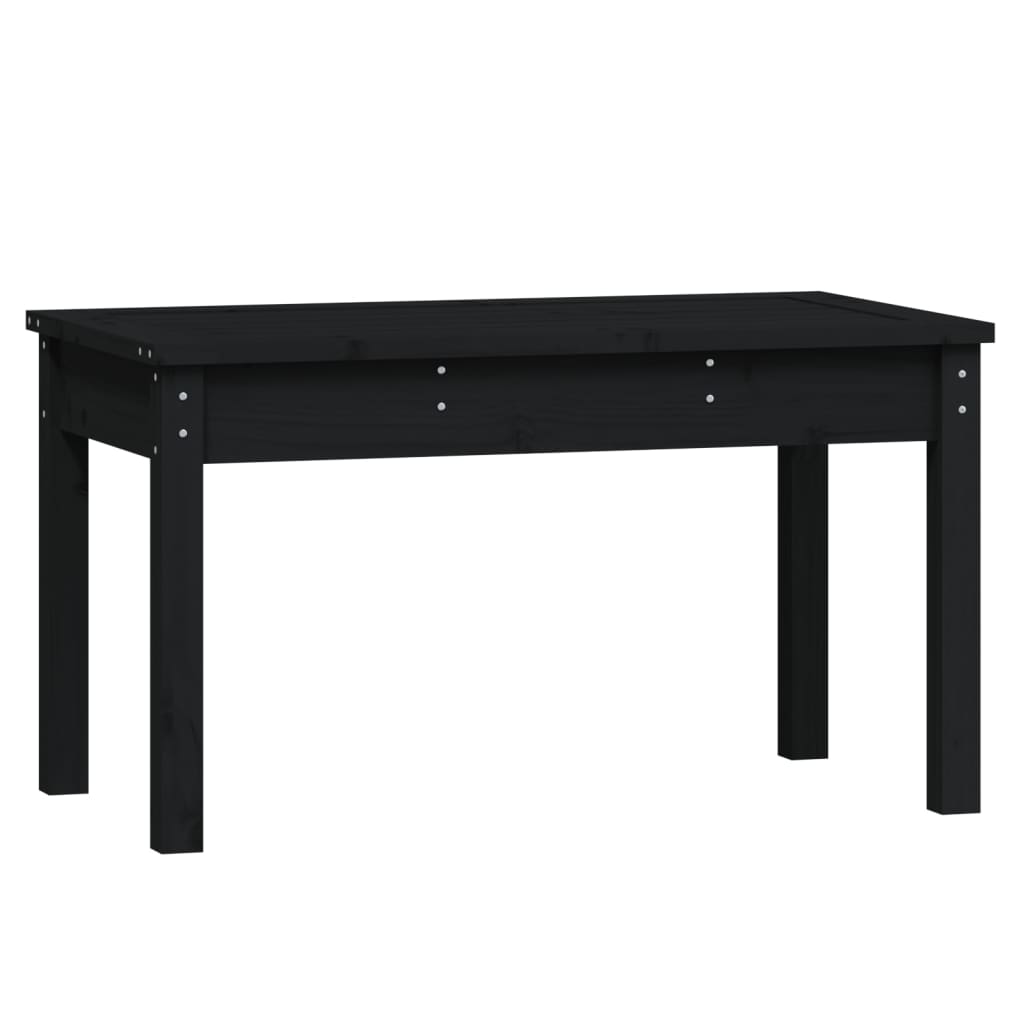 vidaXL Zahradní lavice černá 80 x 44 x 45 cm masivní borové dřevo