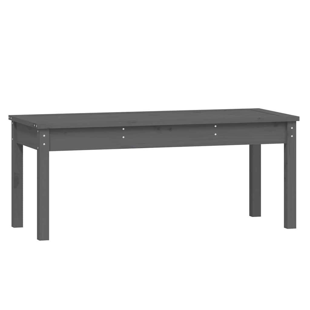 vidaXL Zahradní lavice šedá 109 x 44 x 45 cm masivní borové dřevo