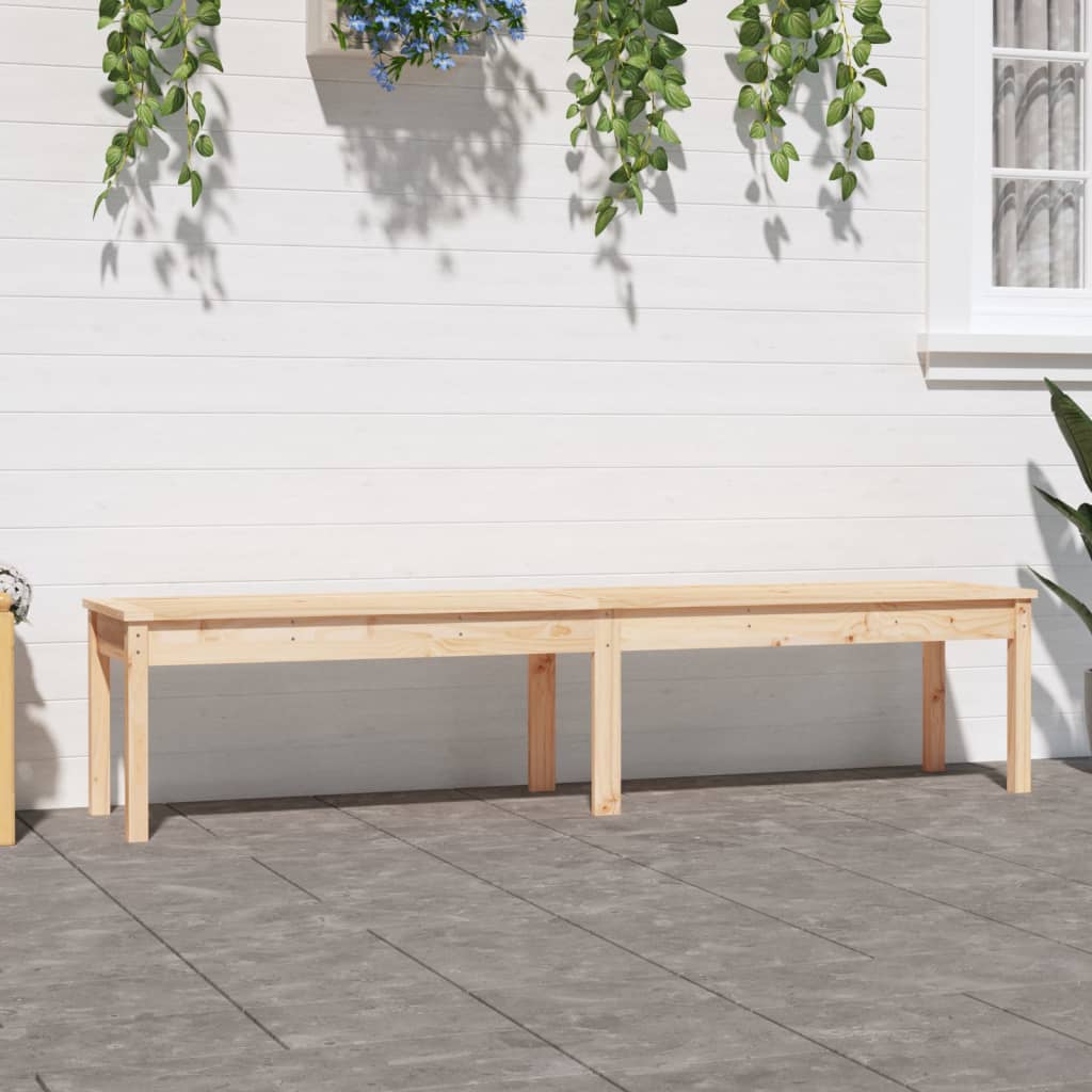 vida XL Gartenbank 2-Sitzer 203,5x 44x 45 cm Massivholz Kiefer