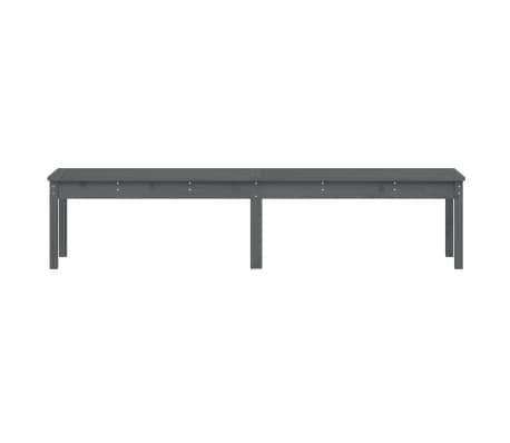 VidaXL Panca Da Giardino In Legno Massello Di Pino - Estensibile E Regolabile - Lunghezza Max 212,5 Cm - Colore Nero - Seduta Da Esterno - 3